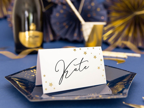 Wizytówki na stół - Let"s Celebrate - Gwiazdki 9,5x5,5cm 10szt WS48-008 PartyDeco